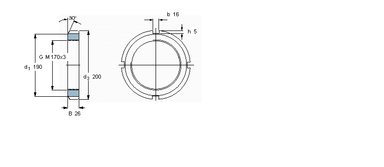 SKF 带锁定垫圈的KM(L)和HM锁定螺母KML34样本图片