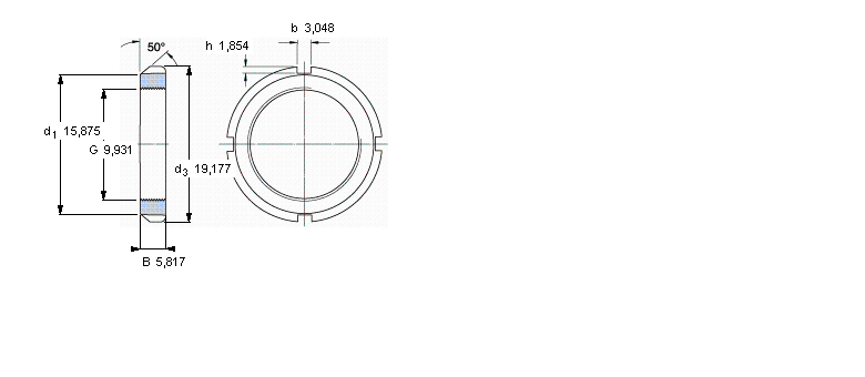 SKF N和AN锁定螺母N00样本图片
