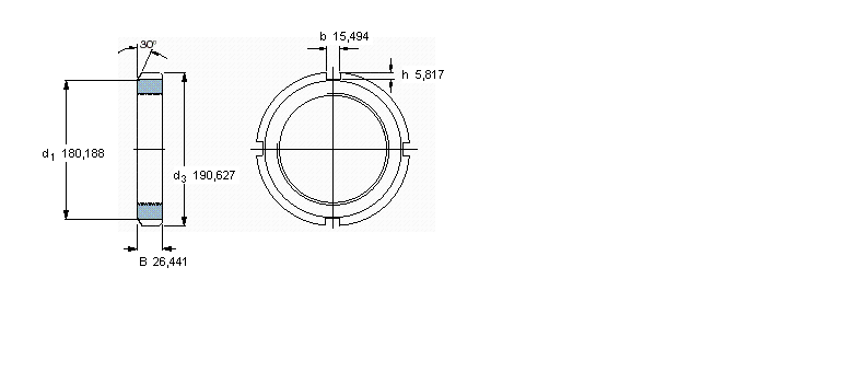 SKF N和AN锁定螺母N032样本图片