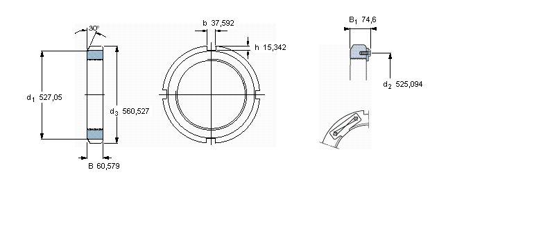 SKF N和AN锁定螺母N096样本图片