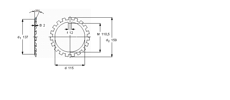 SKF MB(L)锁定垫圈MB23样本图片
