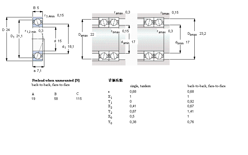 SKF 角接触球71802ACD/HCP4样本图片