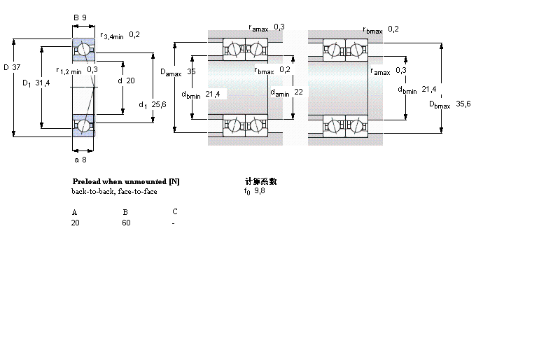 SKF 角接触球71904CE/P4A样本图片