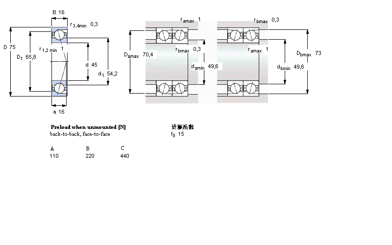 SKF 角接触球7009CD/P4A样本图片