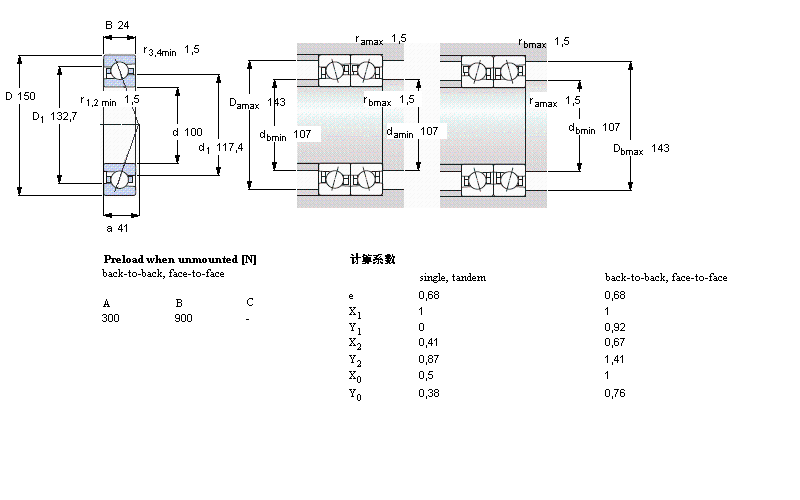 SKF 角接触球7020ACE/P4A样本图片