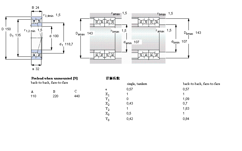 SKF 角接触球7020FB/P7样本图片