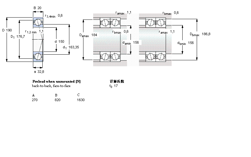 SKF 角接触球71830CD/HCP4A样本图片