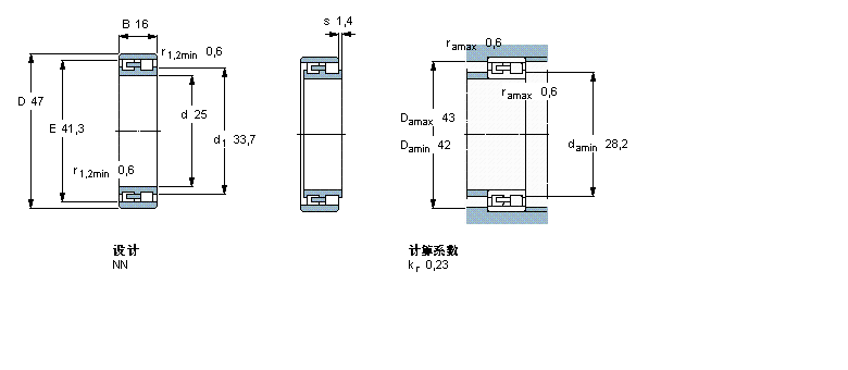 SKF 圆柱滚子NN3005/SP样本图片