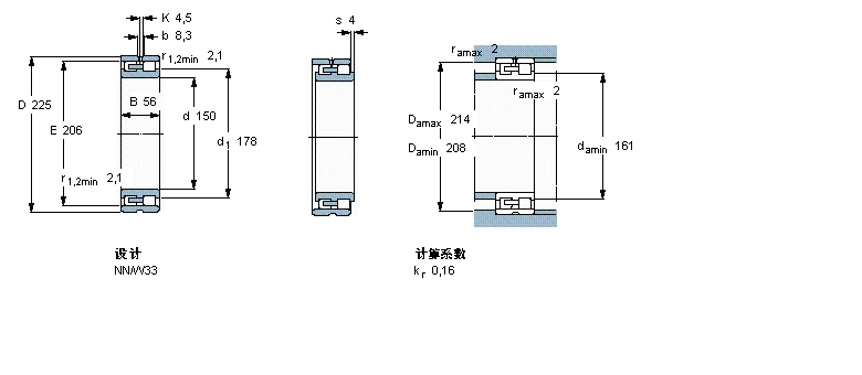 SKF 圆柱滚子NN3030/SPW33样本图片