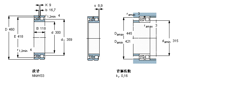 SKF 圆柱滚子NN3060/SPW33样本图片