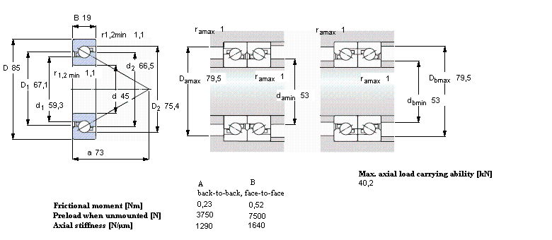 SKF 角接触推力球 for screw drivesBSA209CG样本图片