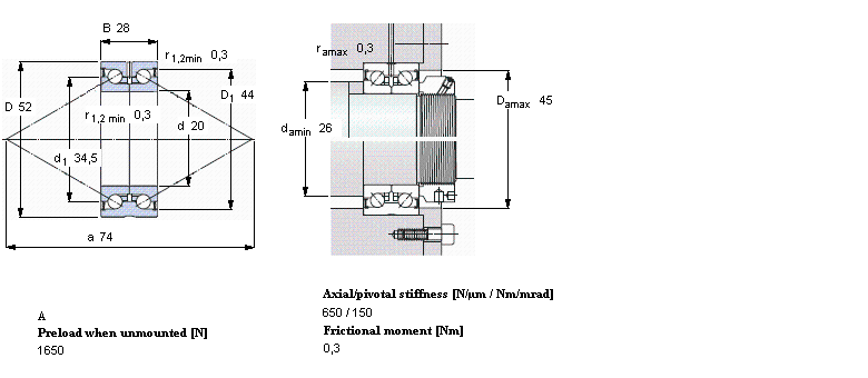 SKF 角接触推力球 for screw drivesBEAS020052-2RS样本图片