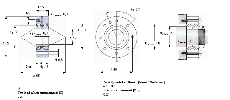 SKF 角接触推力球 for screw drivesBEAM017062-2RS/PE样本图片