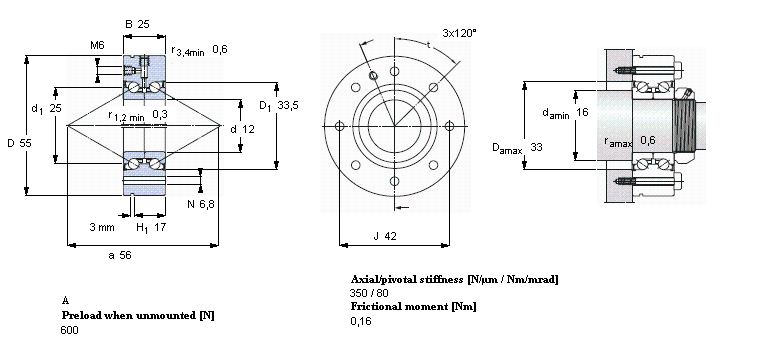 SKF 角接触推力球 for screw drivesBEAM012055-2RS样本图片