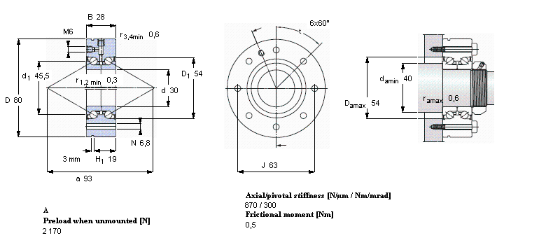 SKF 角接触推力球 for screw drivesBEAM030080-2RS样本图片