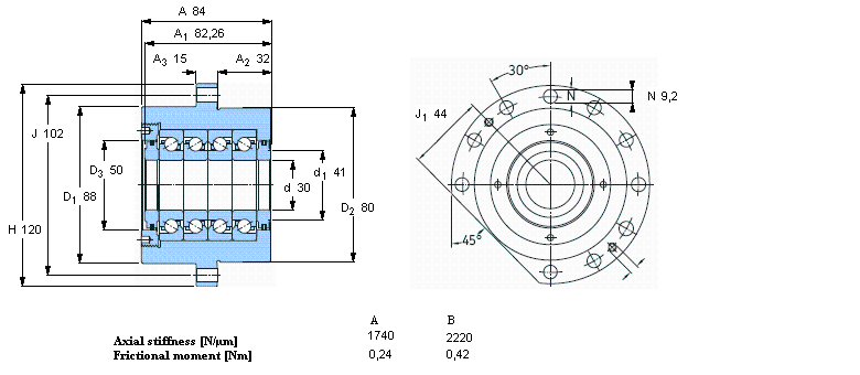 SKF 角接触推力球 for screw drivesFBSA206/QBC样本图片