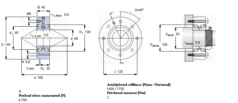 SKF 角接触推力球 for screw drivesBEAM060145-2RS样本图片