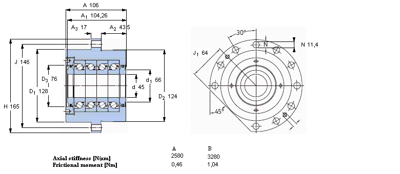 SKF 角接触推力球 for screw drivesFBSA209/QBC样本图片