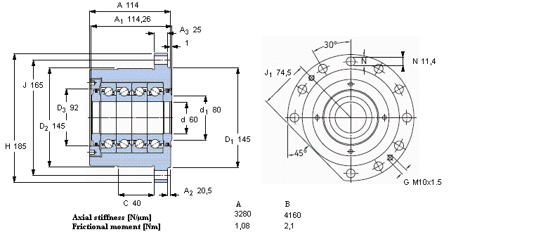 SKF 角接触推力球 for screw drivesFBSA212A/QBC样本图片