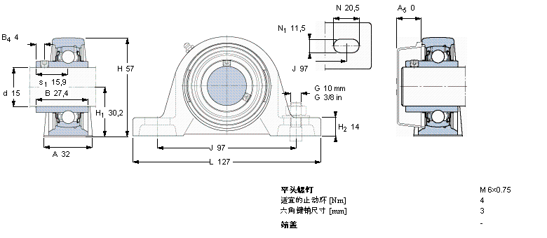 SKF Y-型立式座单元SY15TF样本图片