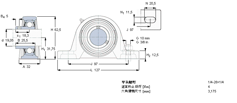 SKF Y-型立式座单元SYH3/4RM样本图片