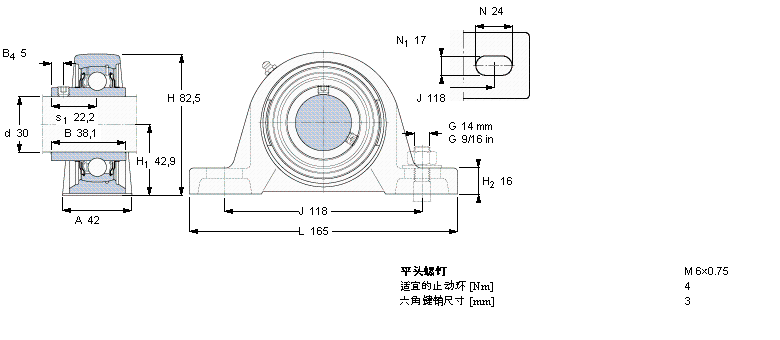 SKF Y-型立式座单元SYJ30TF样本图片