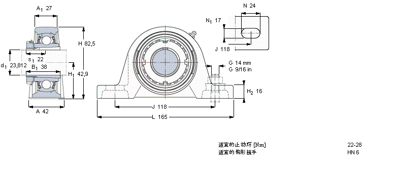 SKF Y-型立式座单元SYJ30KF样本图片