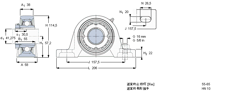 SKF Y-型立式座单元SYJ50KF样本图片