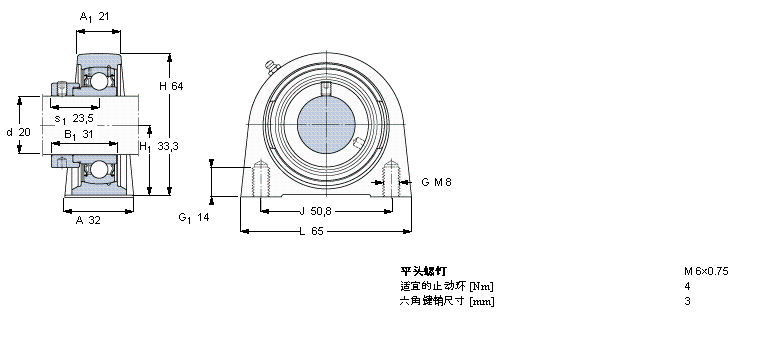 SKF Y-型立式座单元SYF20FM样本图片