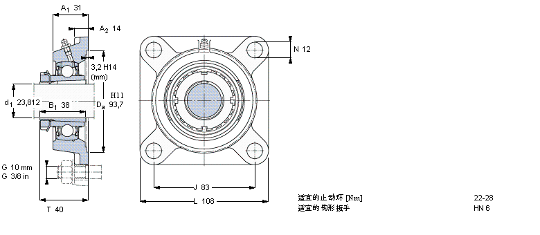 SKF Y-型带法兰单元FYJ30KF样本图片