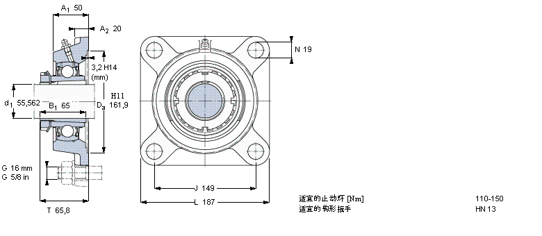 SKF Y-型带法兰单元FYJ65KF样本图片