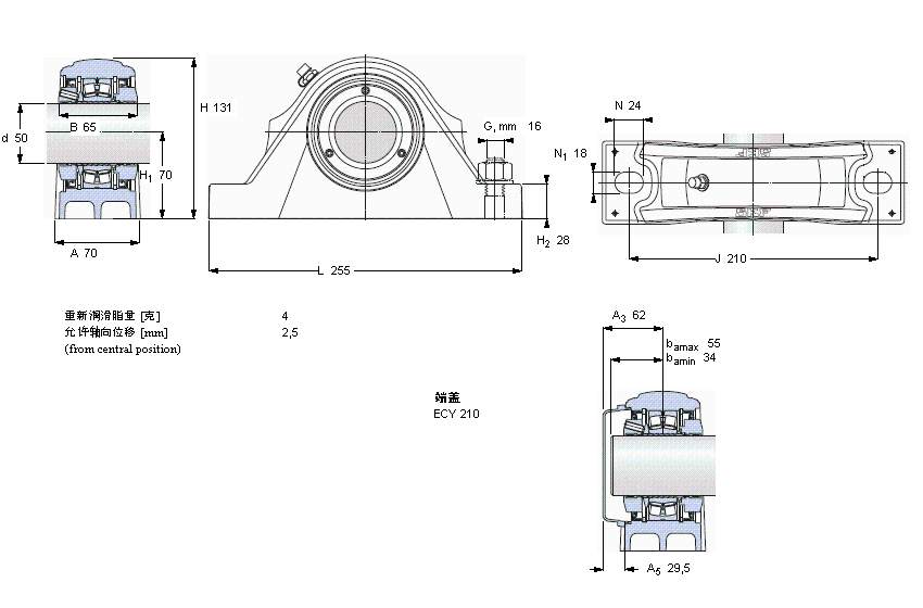 SKF 滚子立式座单元SYNT50LTF样本图片