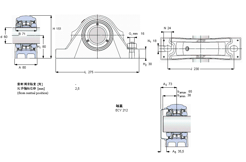 SKF 滚子立式座单元SYNT60LW样本图片