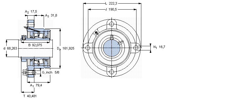 SKF 带法兰的滚子单元FYRP2.11/16H-3样本图片