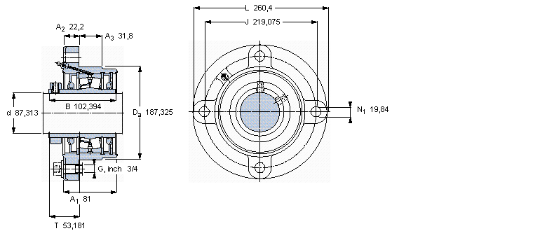 SKF 带法兰的滚子单元FYRP3.7/16H样本图片