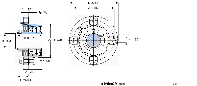 SKF 带法兰的滚子单元FYRP3样本图片