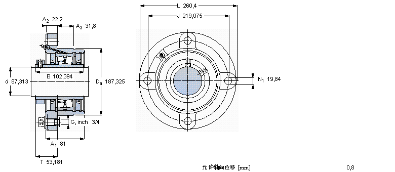 SKF 带法兰的滚子单元FYRP3.7/16-3样本图片
