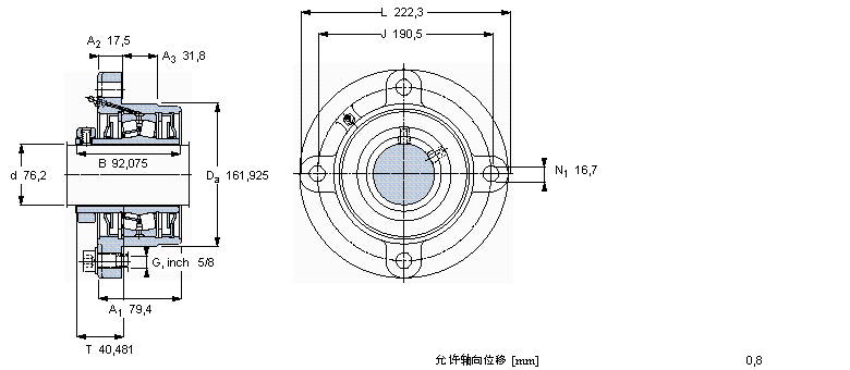 SKF 带法兰的滚子单元FYRP3-18样本图片