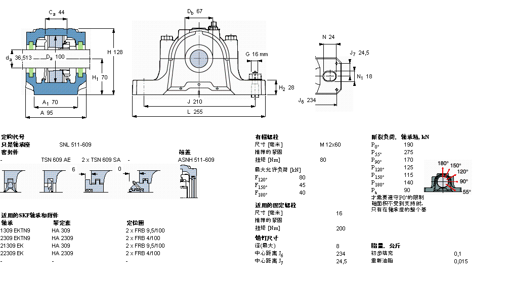 SKF 剖分立式座SNL511-609样本图片