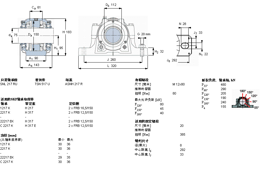 SKF 剖分立式座SNL517TURU样本图片