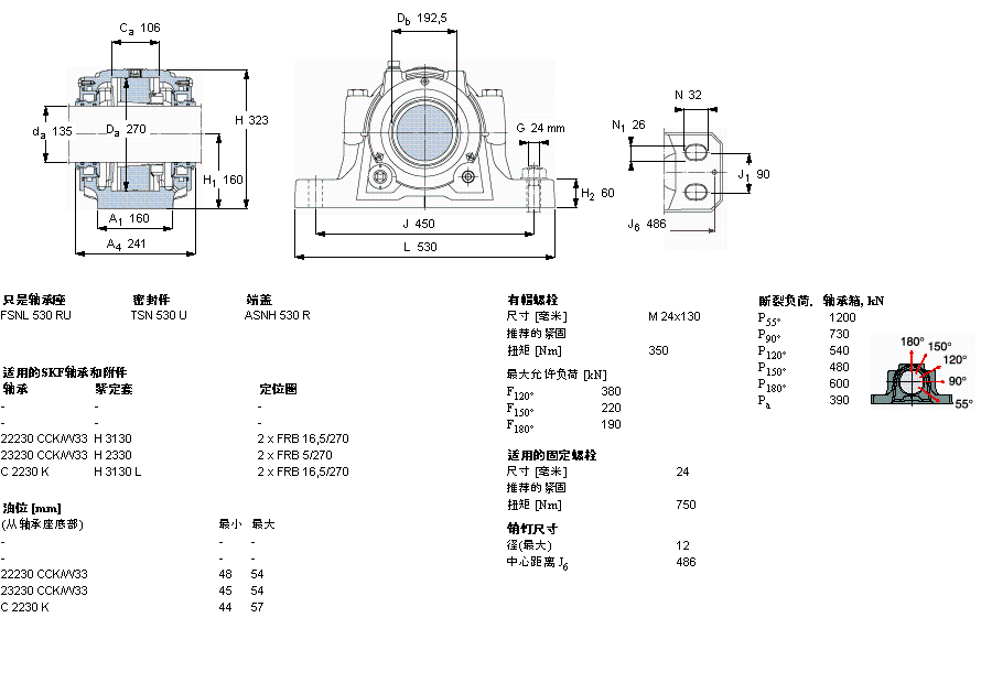 SKF 剖分立式座FSNL530TURU样本图片