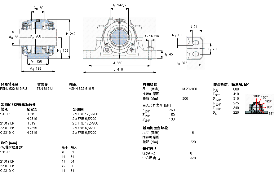 SKF 剖分立式座FSNL619TURU样本图片