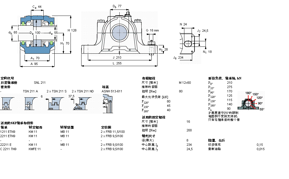 SKF 剖分立式座SNL211样本图片