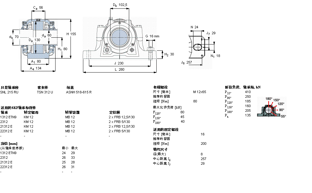 SKF 剖分立式座SNL312TURU样本图片
