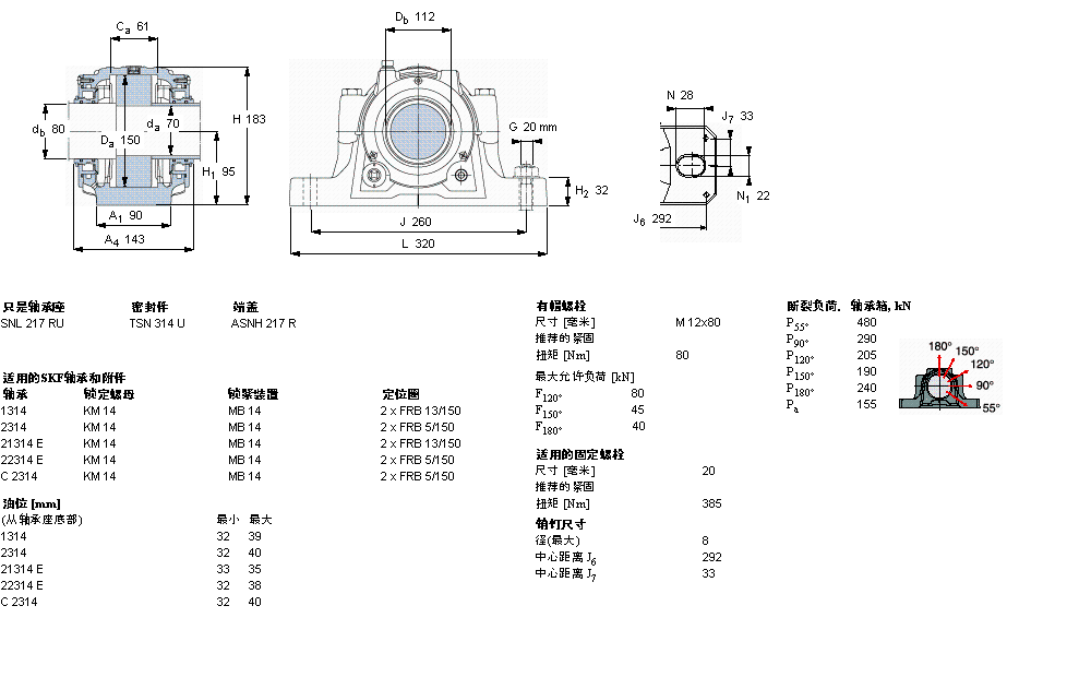 SKF 剖分立式座SNL314TURU样本图片