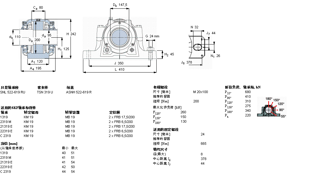 SKF 剖分立式座SNL319TURU样本图片