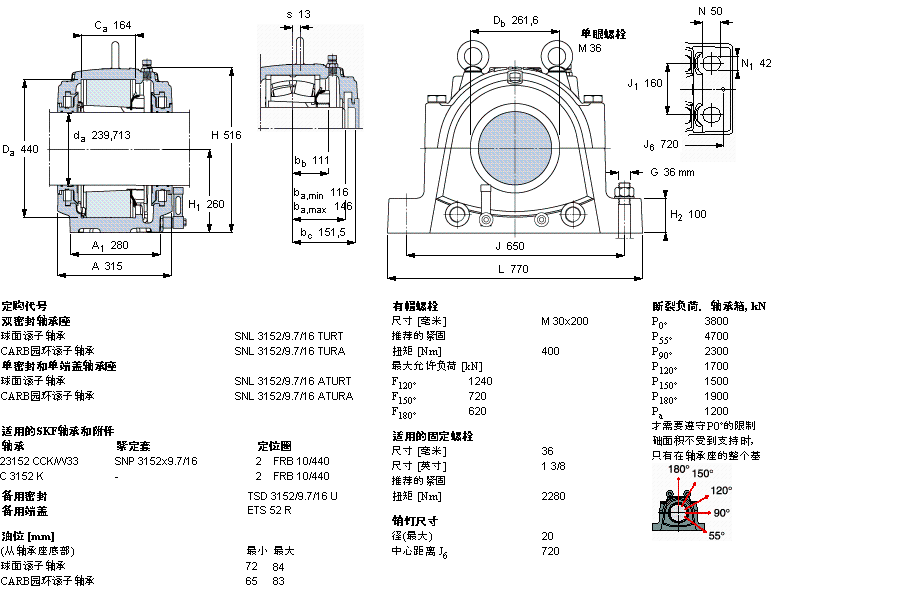 SKF 剖分立式座SNL3152/9.7/16TURT样本图片