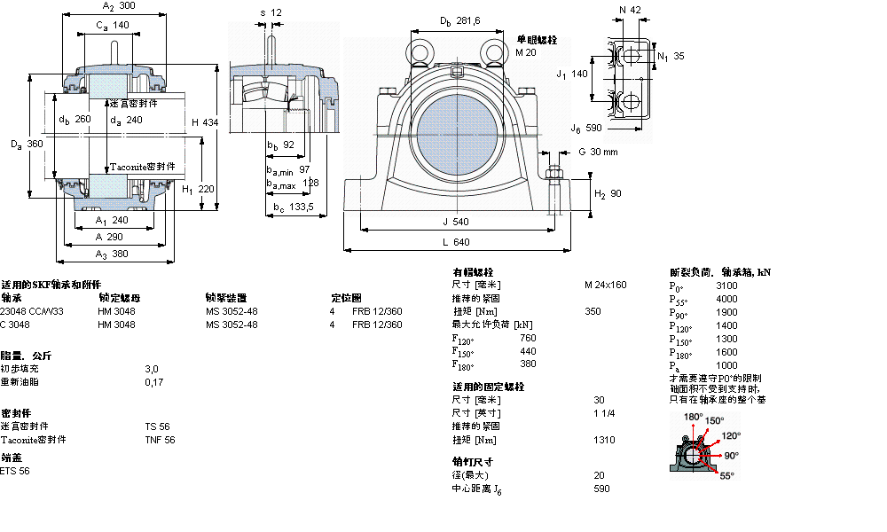 SKF 剖分立式座SNL3048G样本图片
