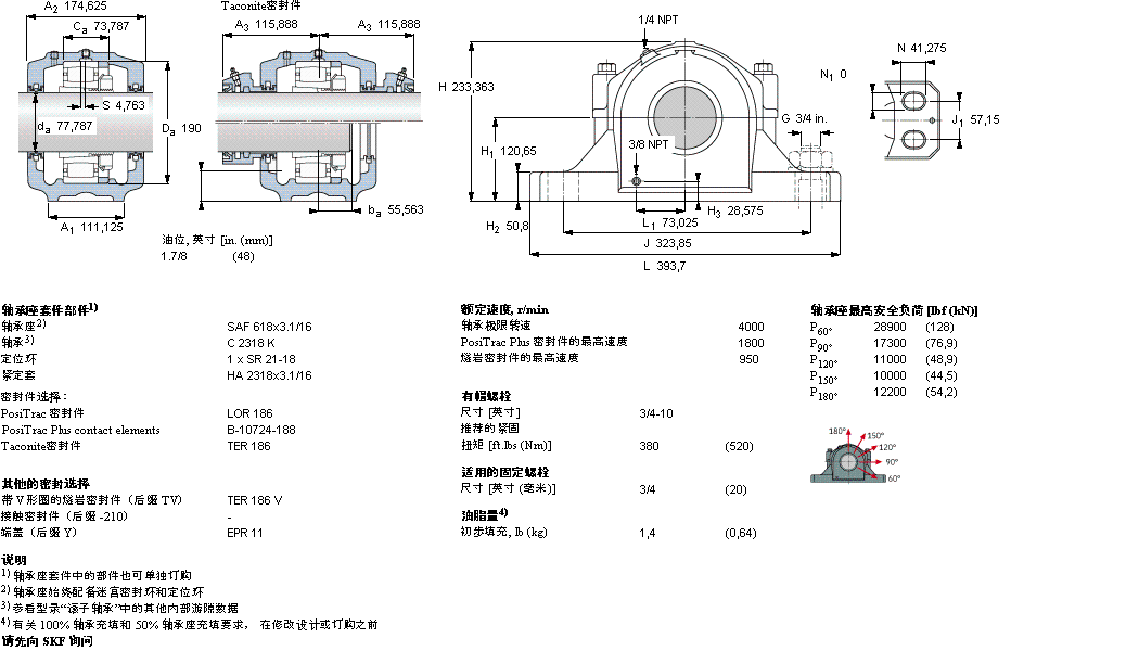 SKF 剖分立式座SAFC2618x3.1/16样本图片
