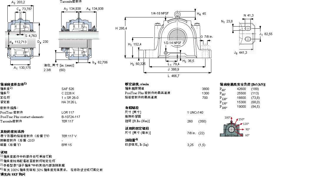 SKF 剖分立式座SAFC2526样本图片